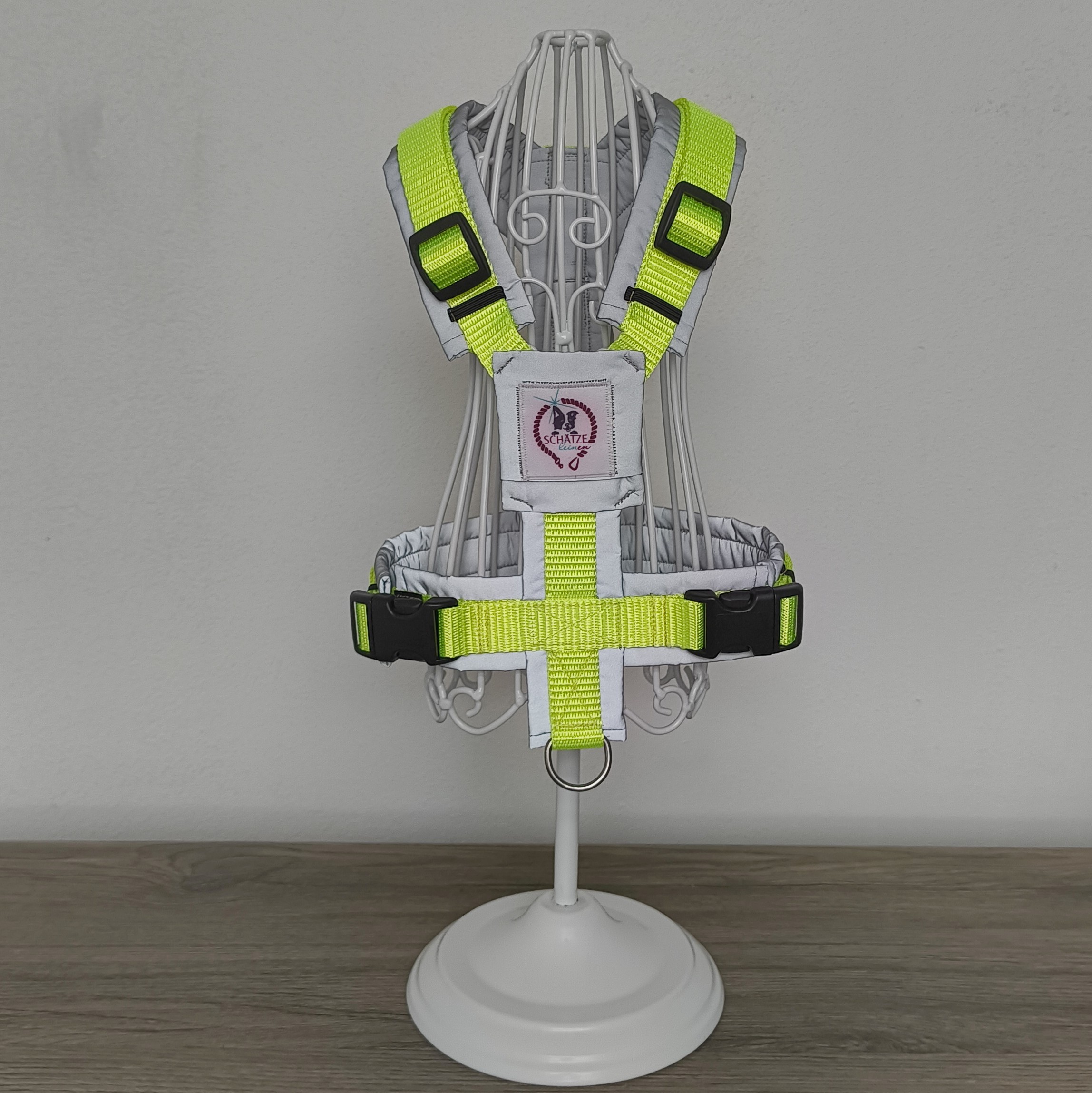 Geschirr reflektierend grau neongelb